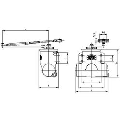 Hydraulický zavírač dveří BRANO R12A/13 (zlatý)  / 30-60 kg /
