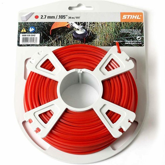 Žací struna STIHL 2,7 mm x 34 m (čtyřhranná, červená) [00009302642]