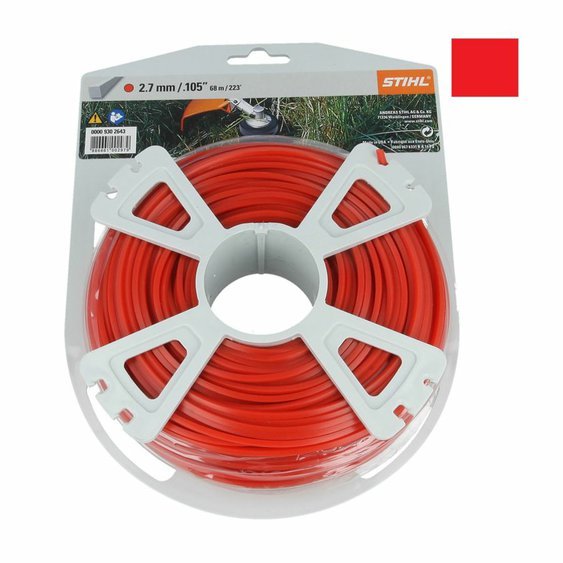 Žací struna STIHL 2,7 mm x 68 m (čtyřhranná, červená) [00009302643]