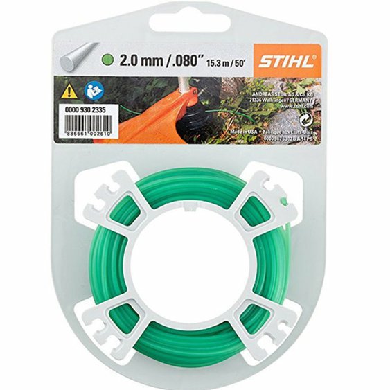 Žací struna STIHL 2,0 mm x 15,3 m (tichá, kulatá, zelená) [00009302416]